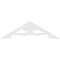 Ekena Millwork Pitch Cornelia Architectural Grade PVC Gable Pediment, 48"W x 14"H x 1"P (7/12) GPP048X014X100CRN - alternate 3